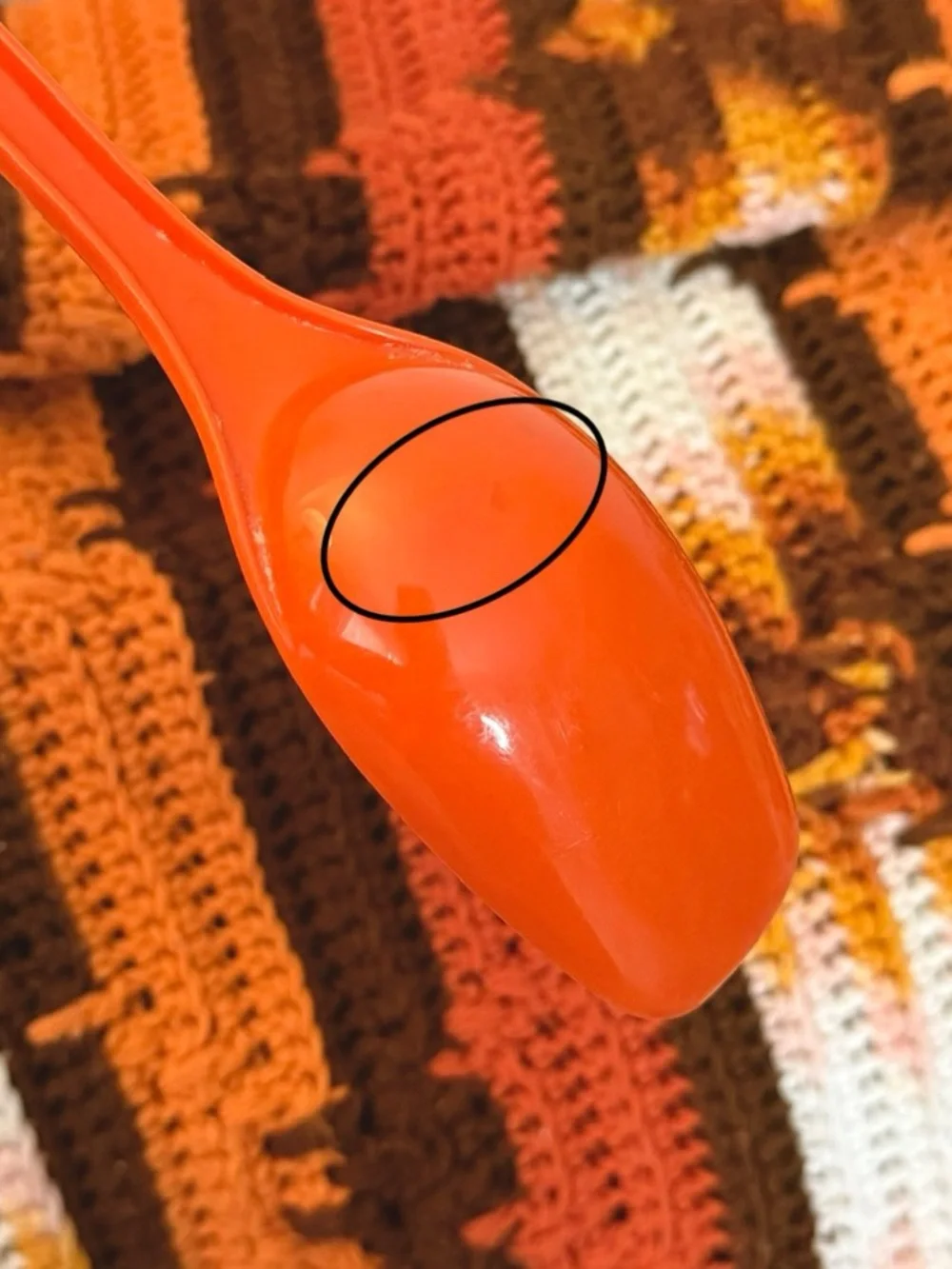 3 Vintage Cooking Utensils Plastic Orange Serving Kitchen Foley